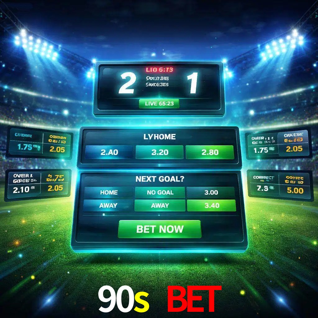 Vista de apuestas en vivo 90s bet durante un partido en curso