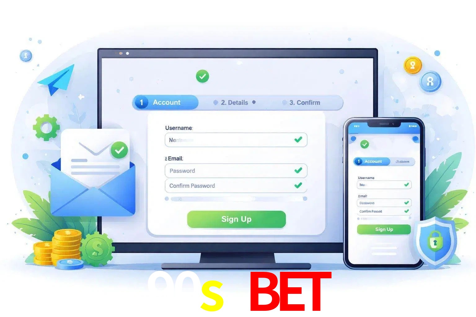 Registro de nuevo usuario y configuración de cuenta 90s bet